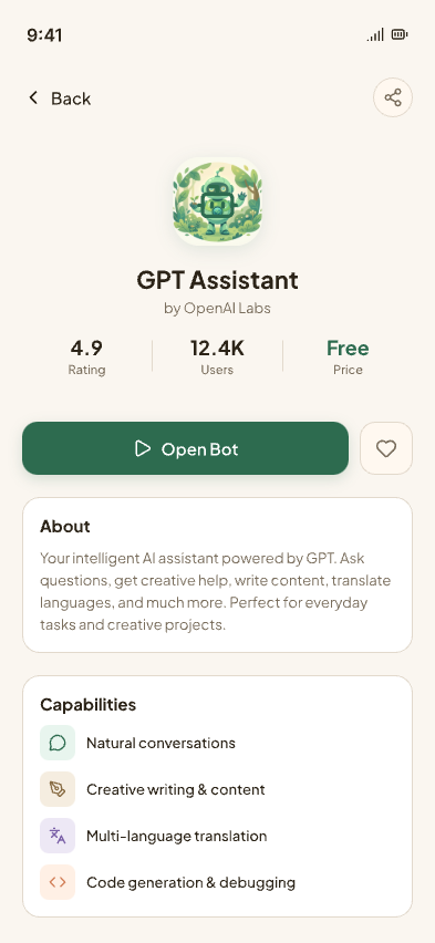 BotHub: Telegram mini-app marketplace screenshot 2