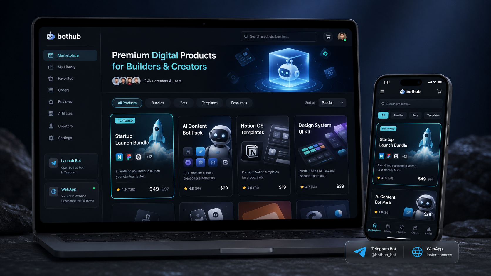 BotHub: Telegram mini-app marketplace
