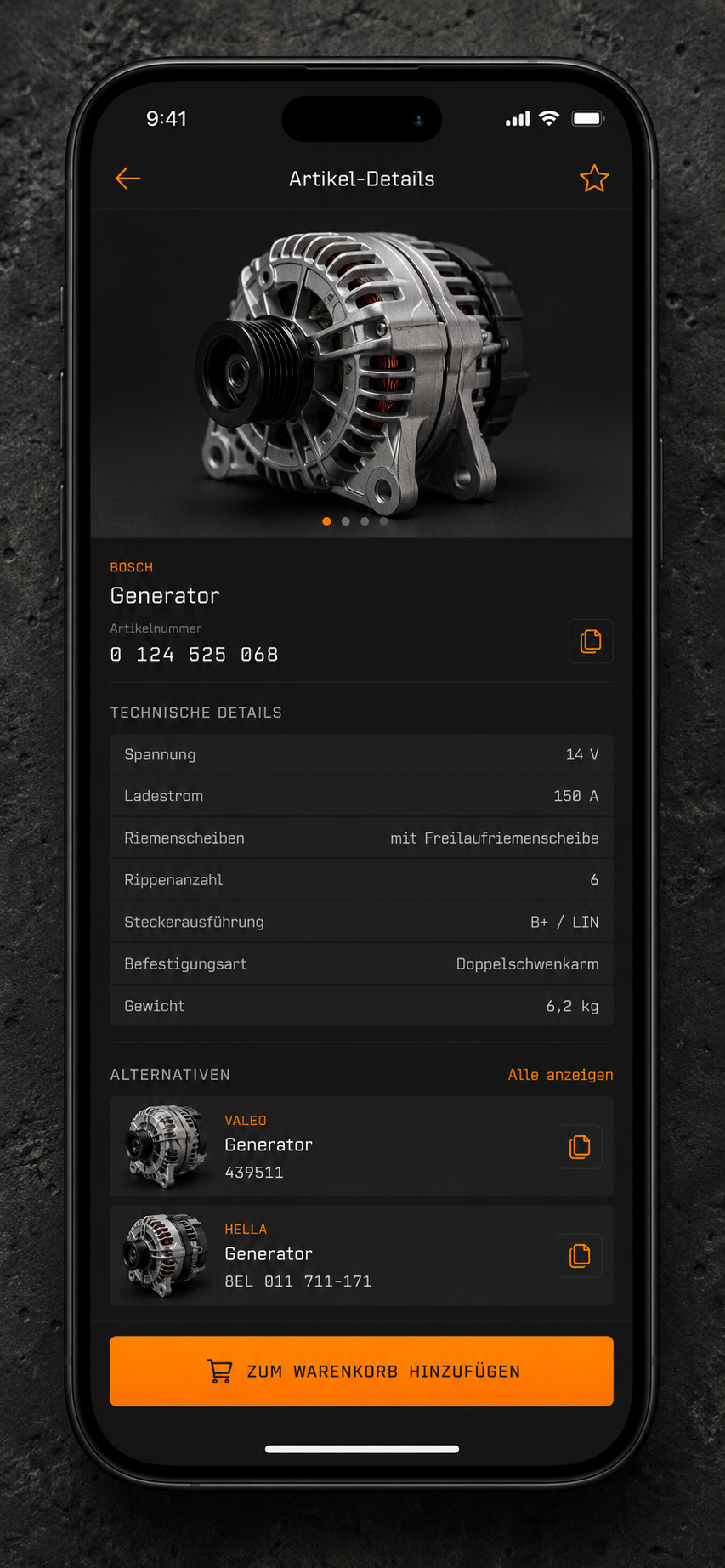 Werkstatt Pro: AI parts catalog in a Telegram Mini App screenshot 4
